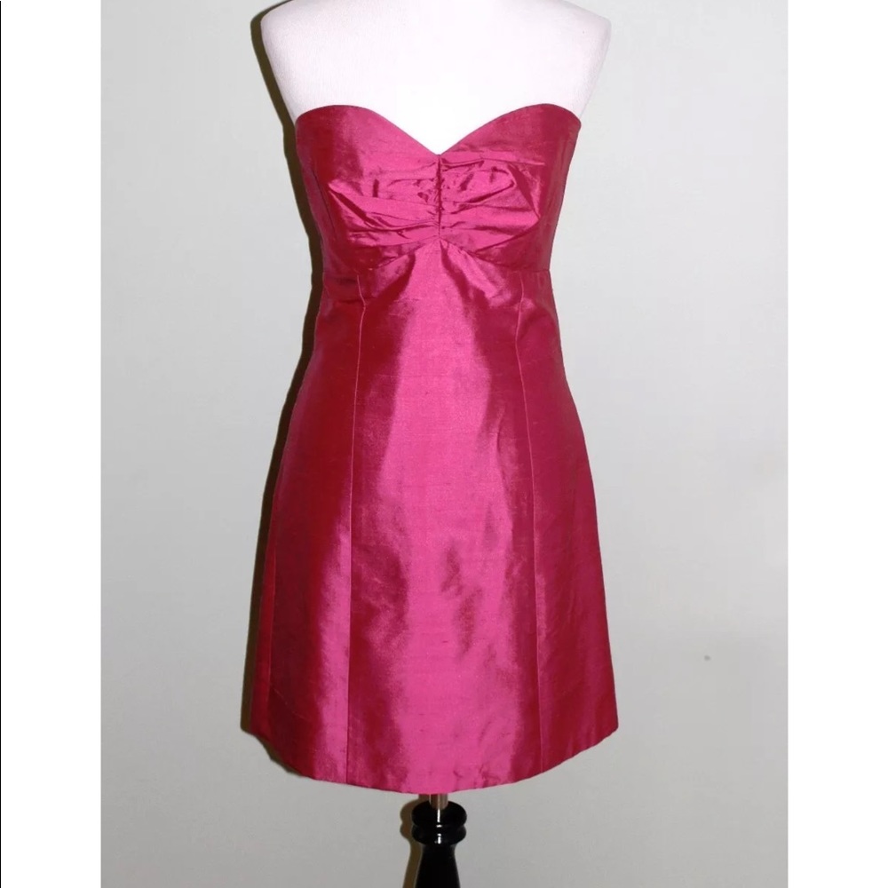 Jenny Yoo Dress Size 6 Pink Strapless Lined Silk